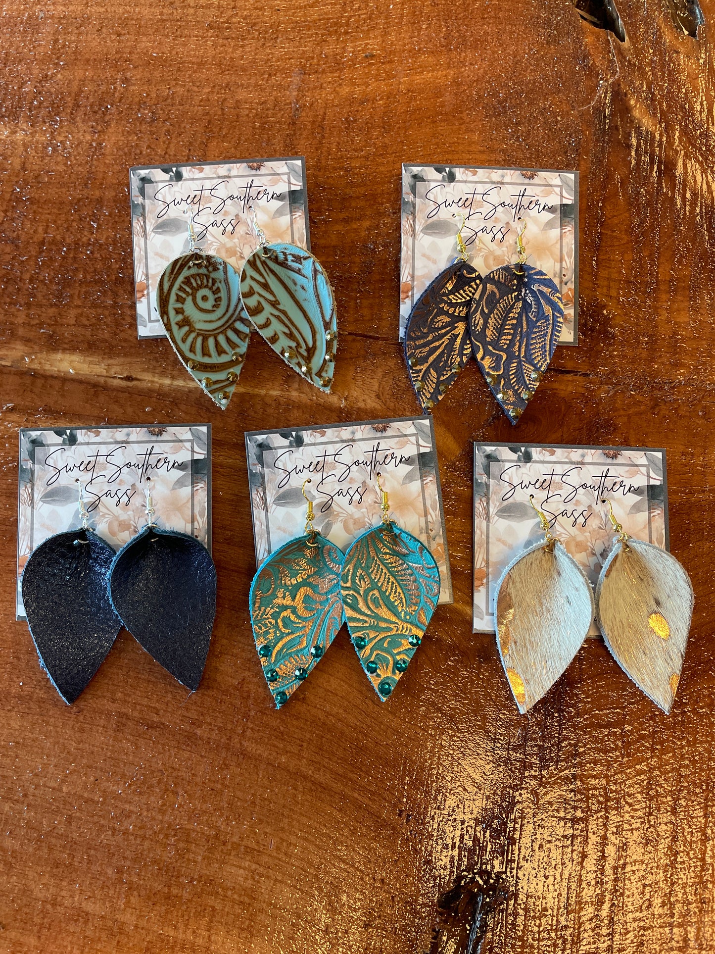 Lone Star Leather Earrings