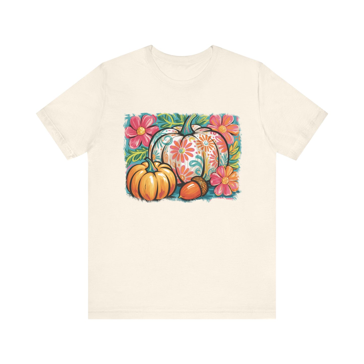 Fall Floral Pumpkin Tee