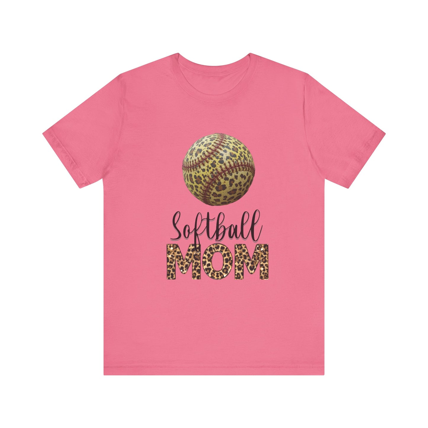 Leopard Softball Mom Tee