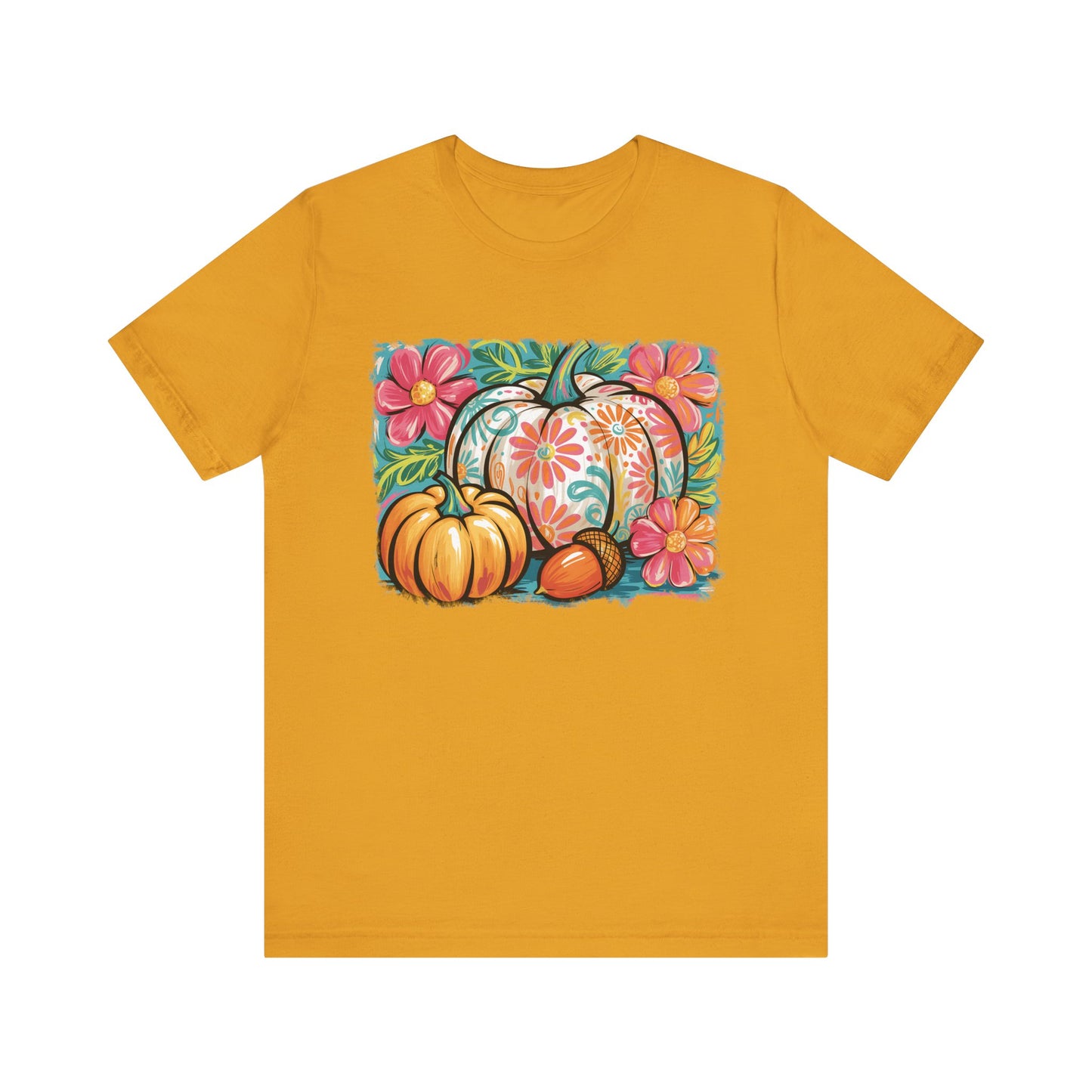 Fall Floral Pumpkin Tee