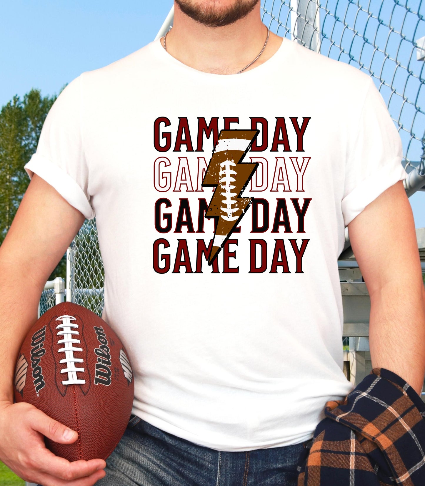 Maroon & White Game Day Tee