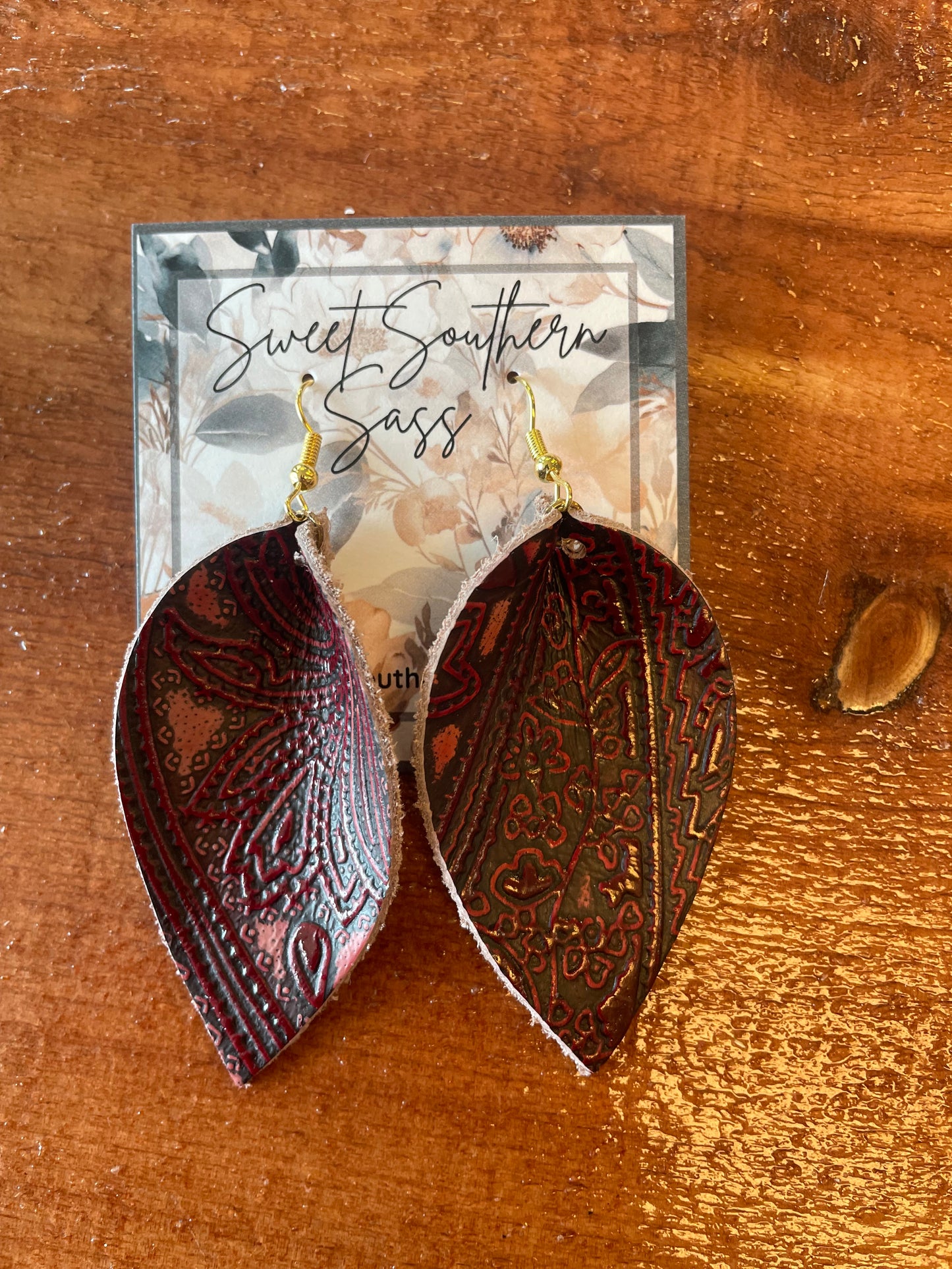 Leather & Lace Earrings