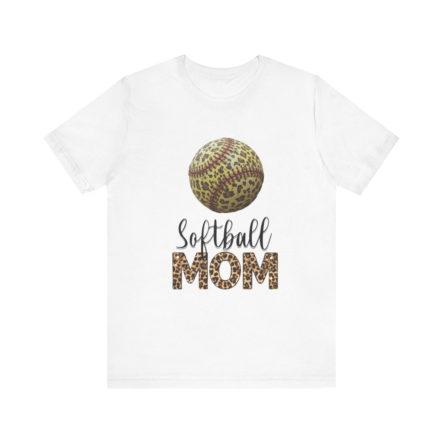 Leopard Softball Mom Tee