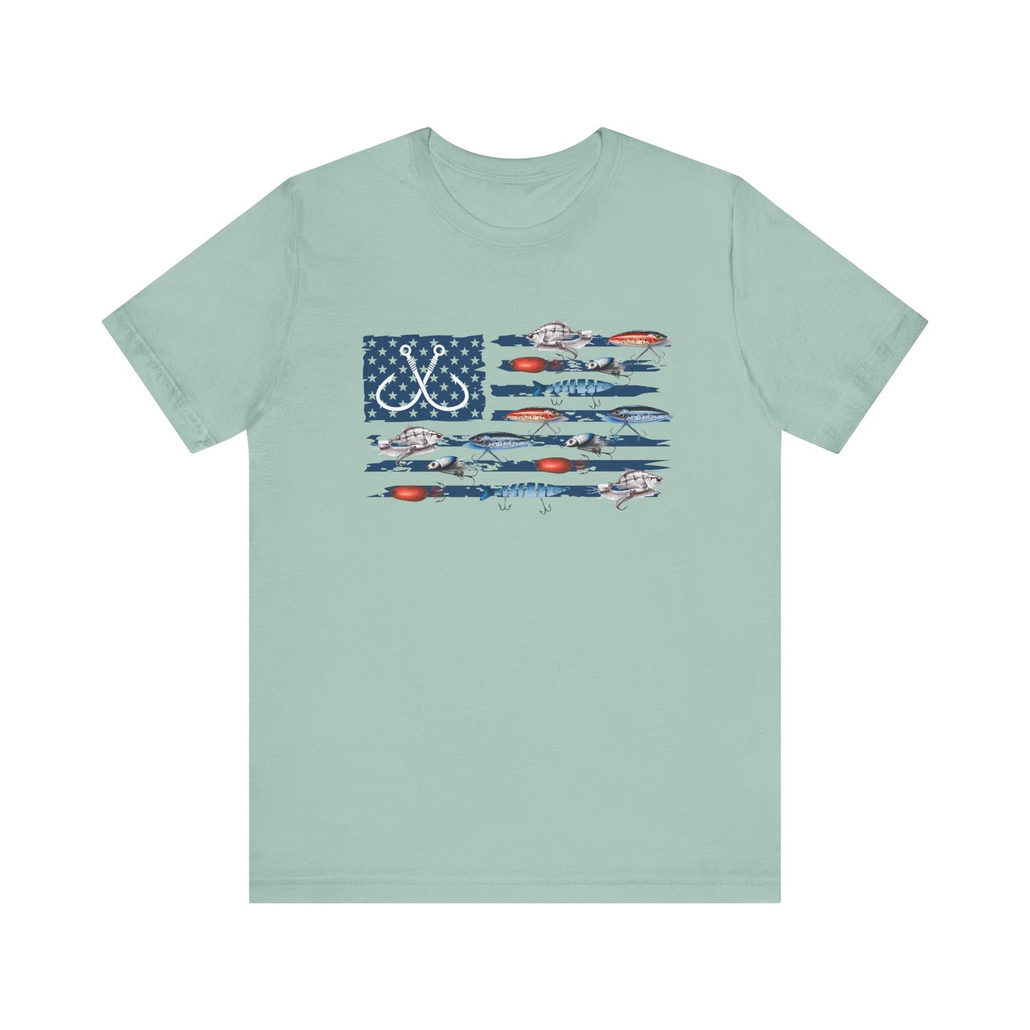 Fishing Lure Flag Unisex Tee