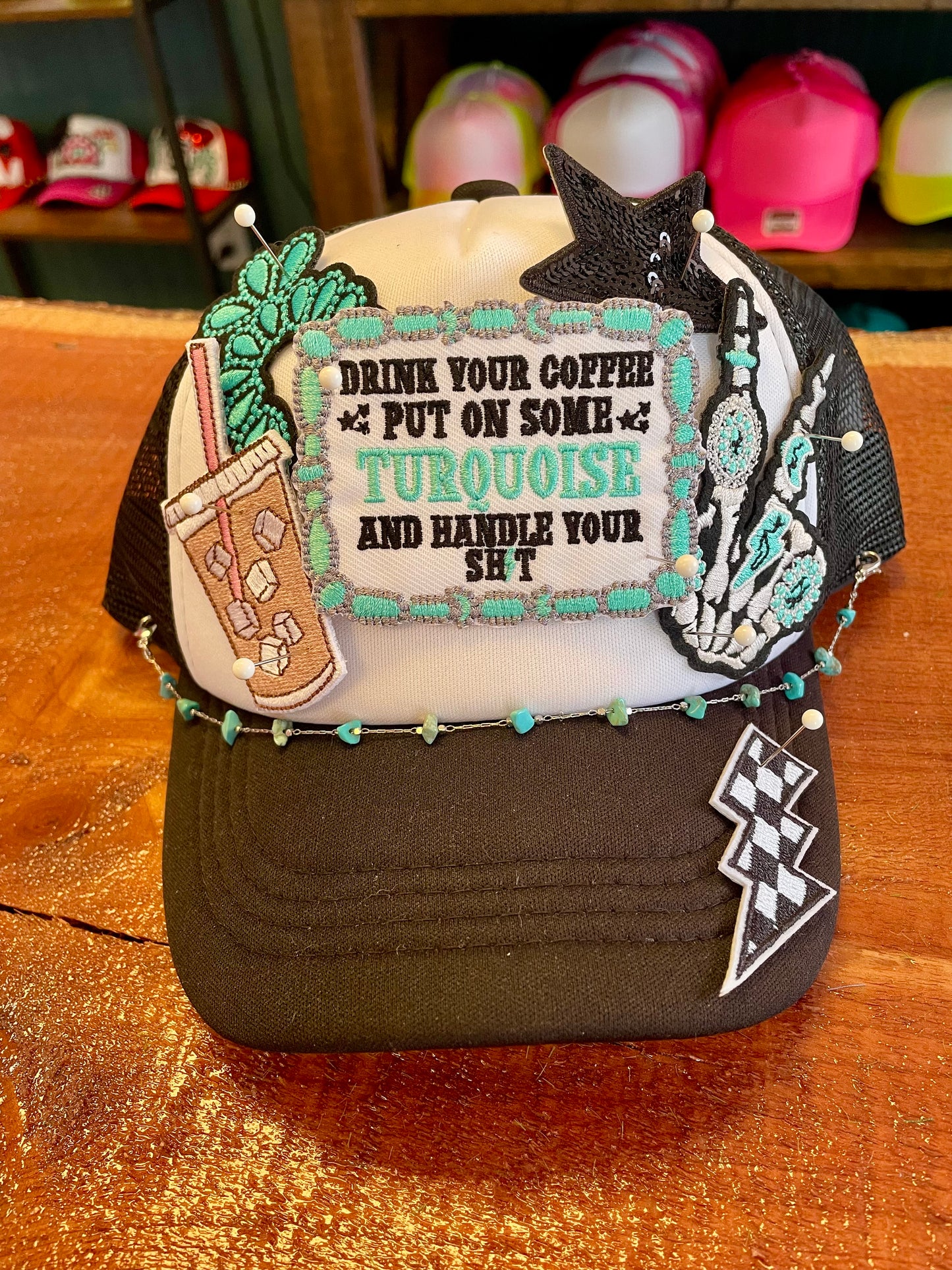 Turquoise Cowgirl Trucker Hat