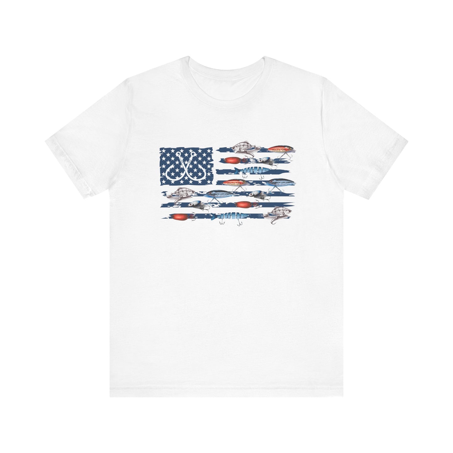 Fishing Lure Flag Unisex Tee