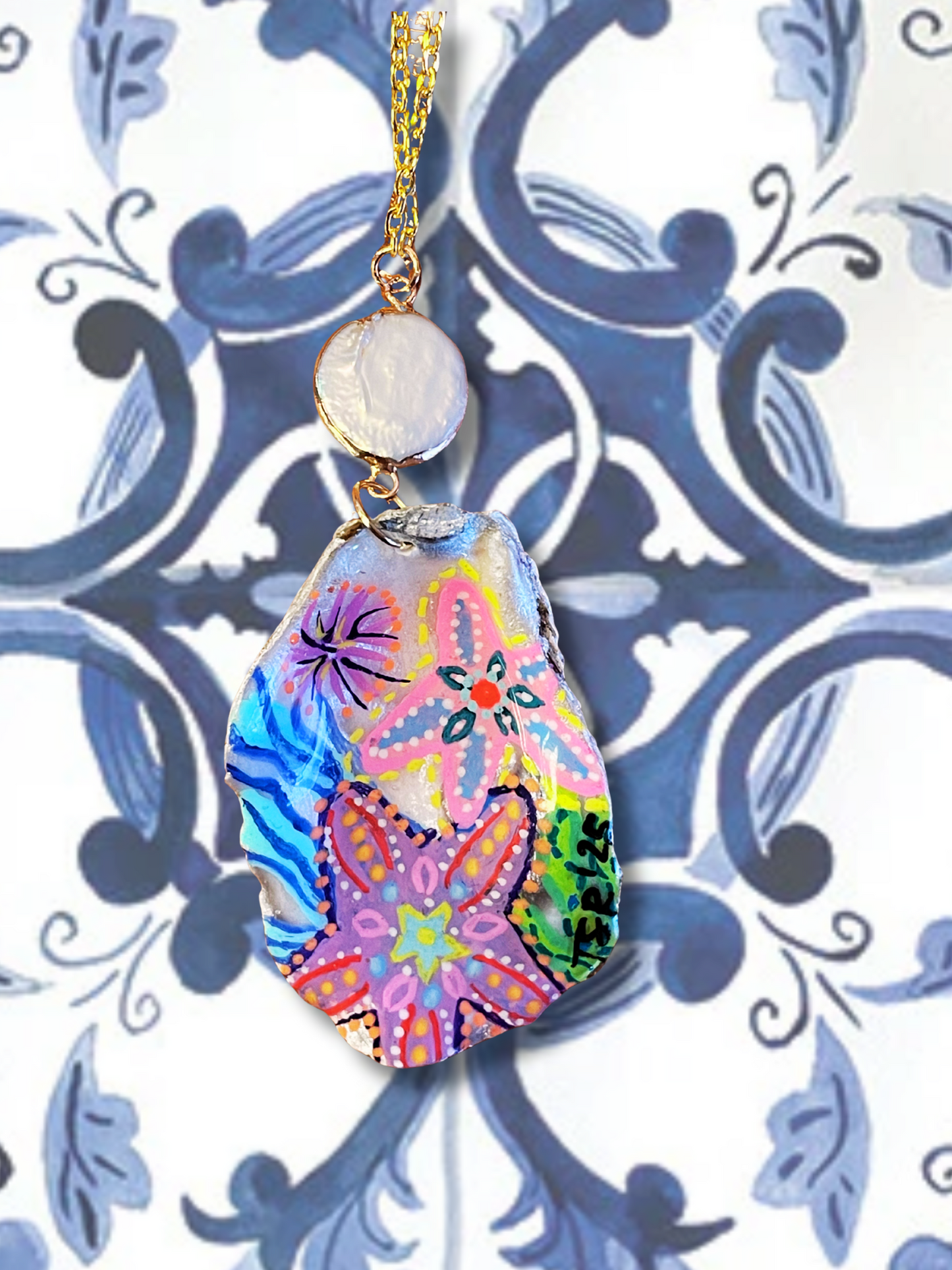 Ocean Life Oyster Shell Necklaces