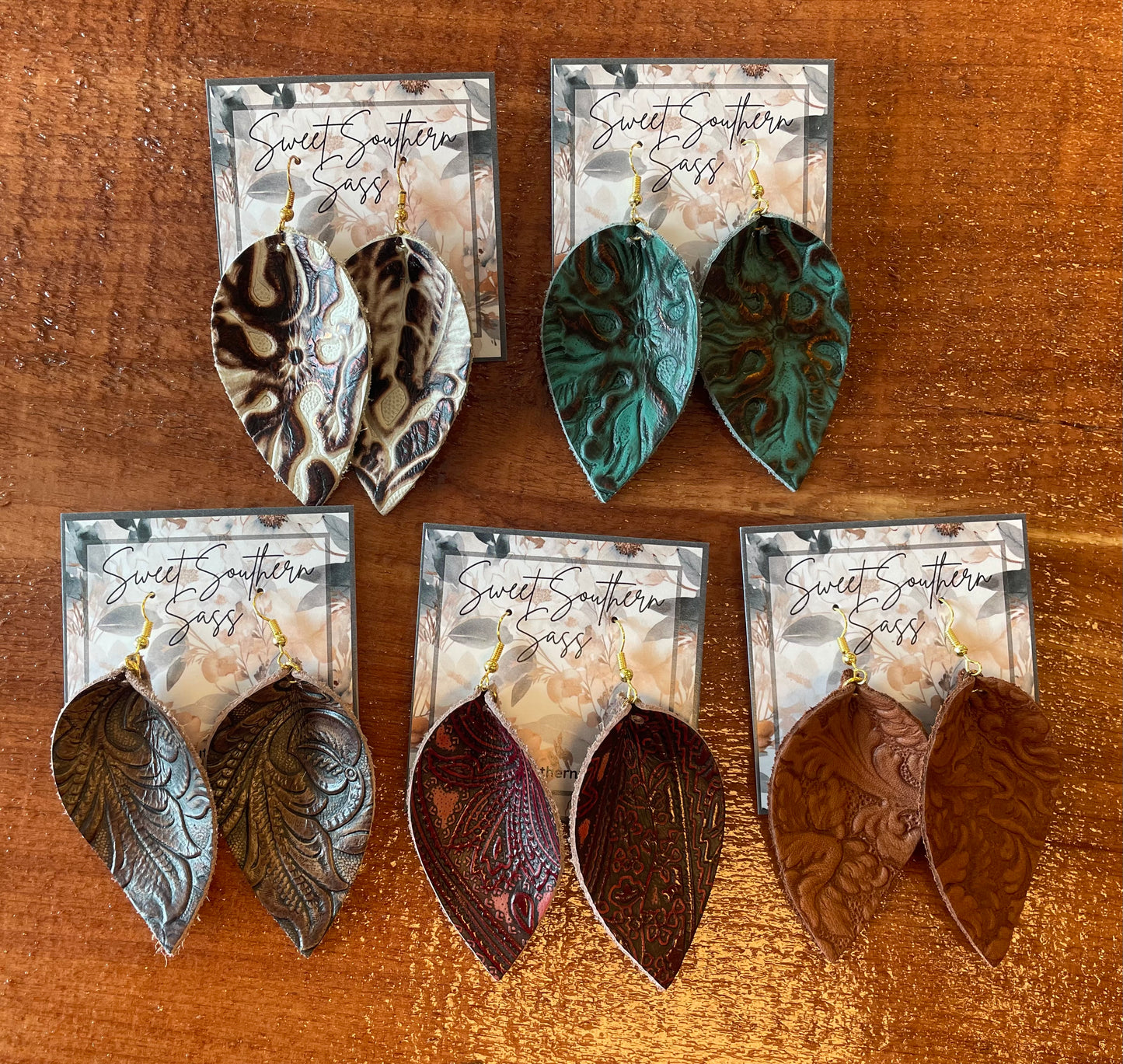 Leather & Lace Earrings