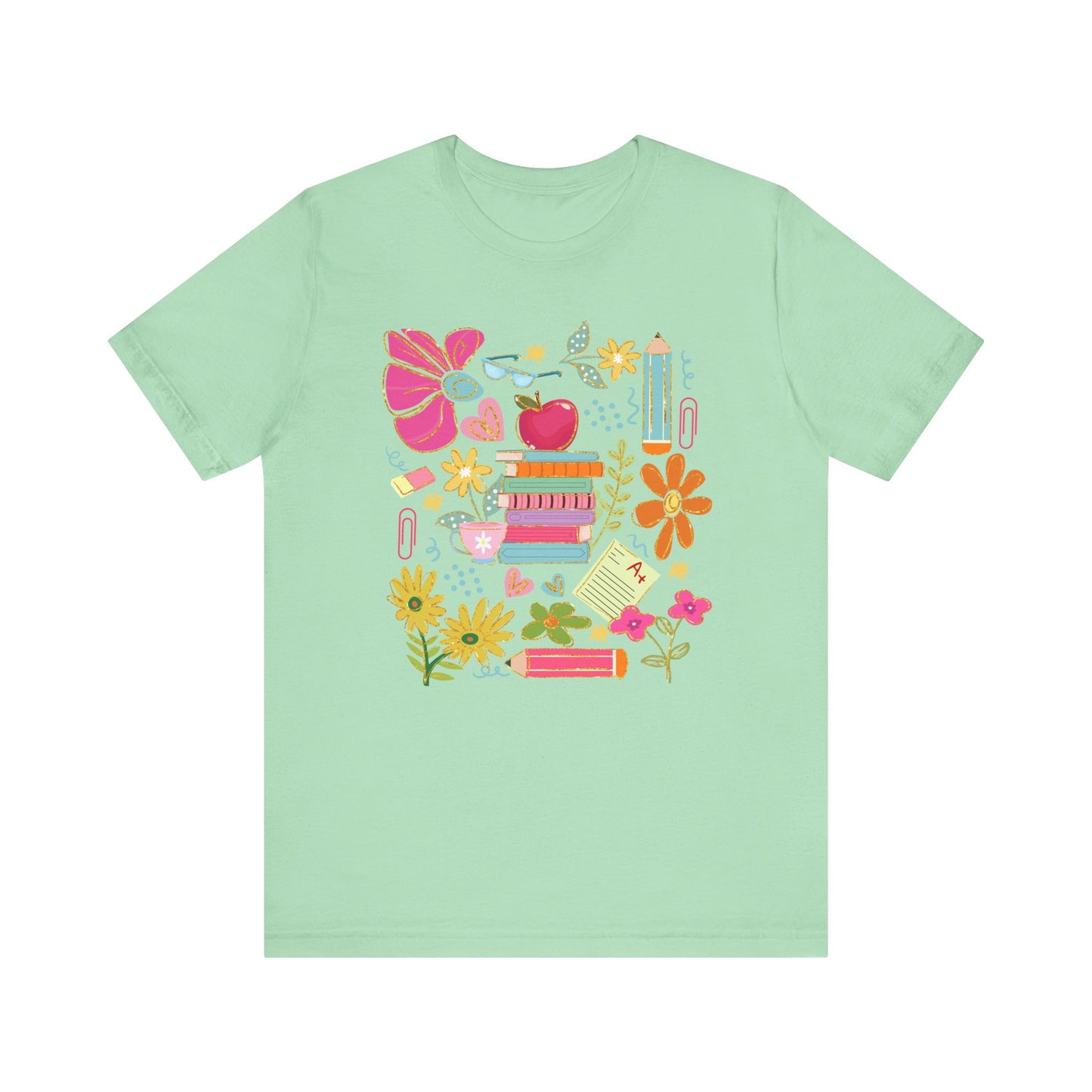 Floral, Fun Teacher Tee