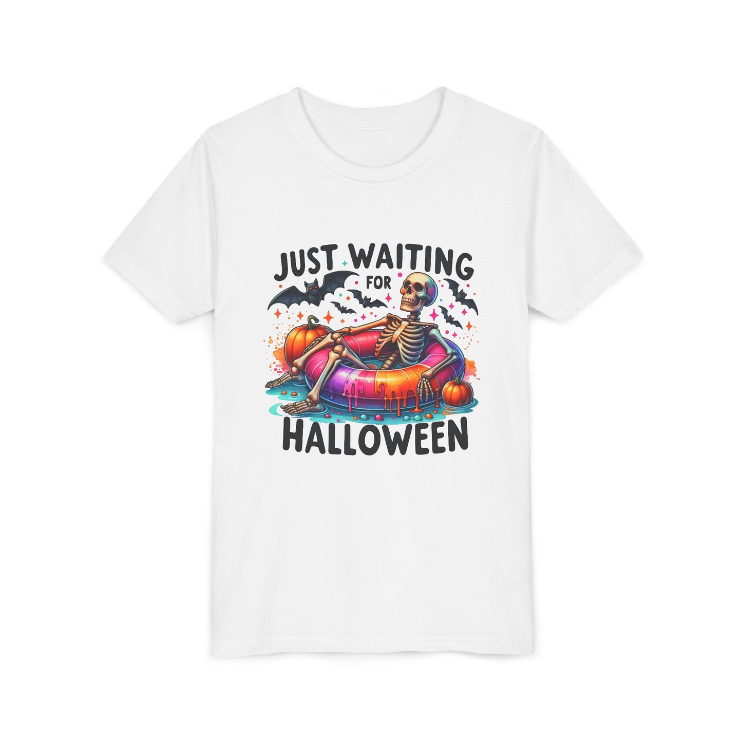 Halloween Youth Tee, Skeleton T-Shirt, Kids Spooky Shirt, Halloween Costume Top, Trick or Treat Apparel, Fall Festivities Outfit