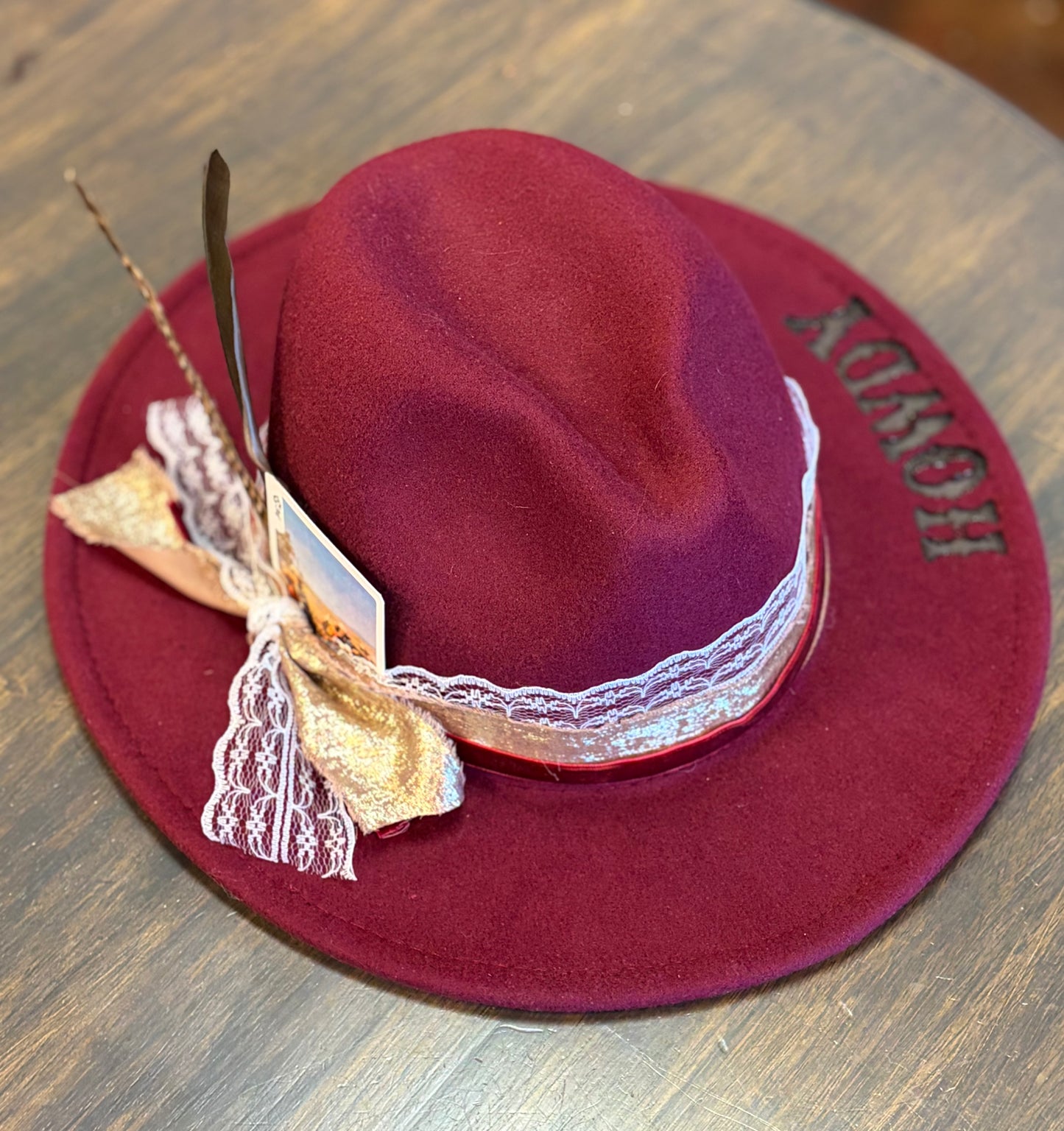 Howdy Burgundy Fedora