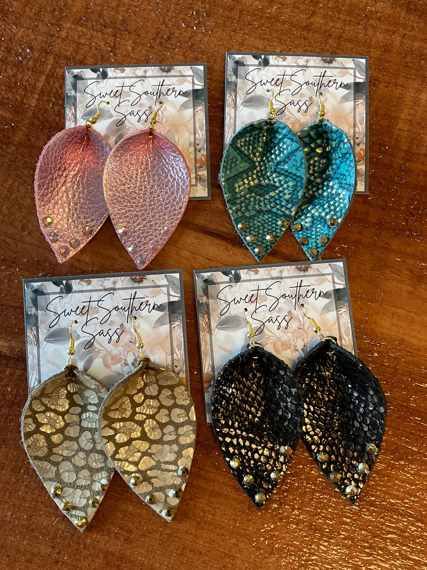 Mystic Hide Leather Earrings