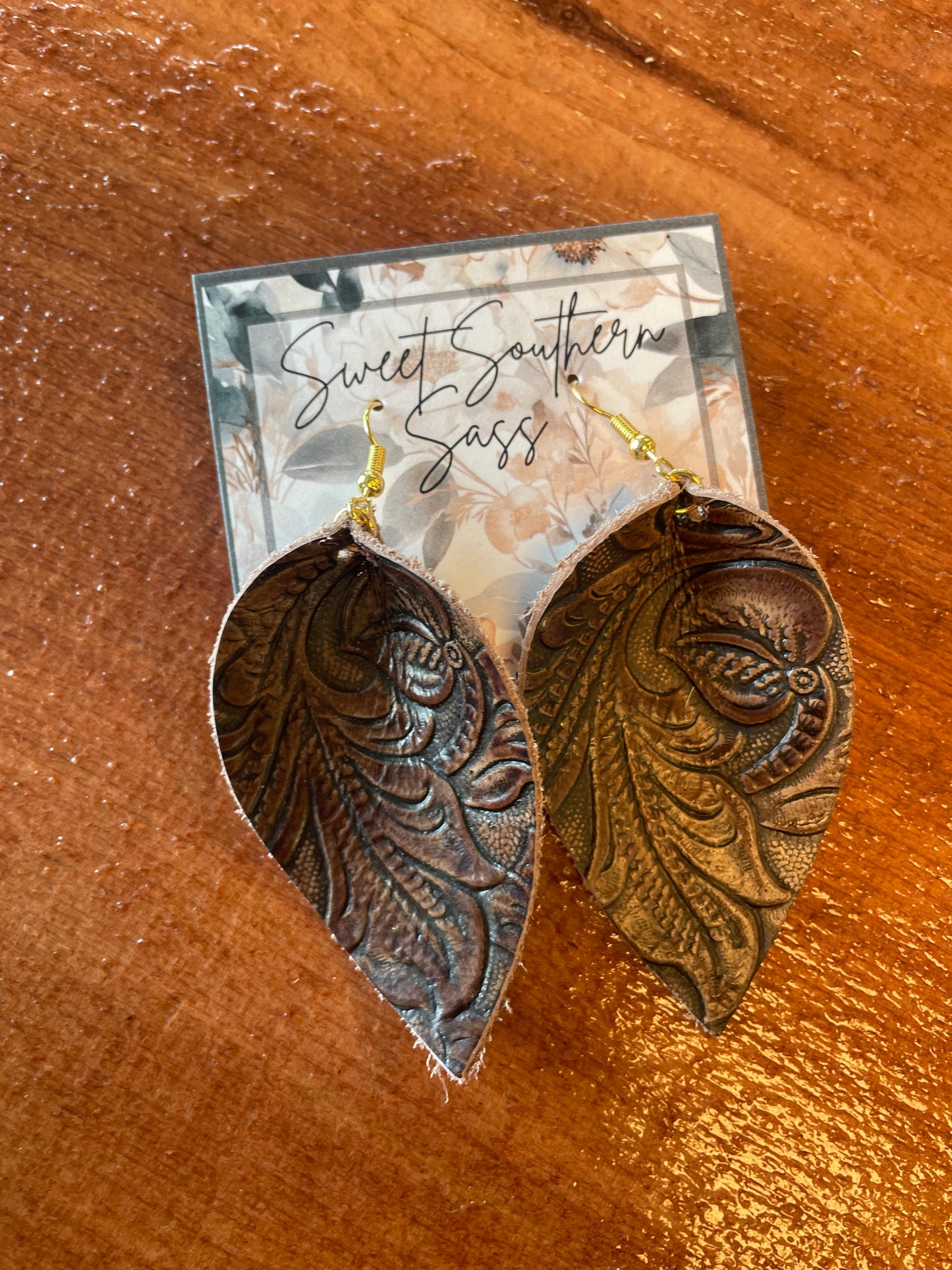 Leather & Lace Earrings