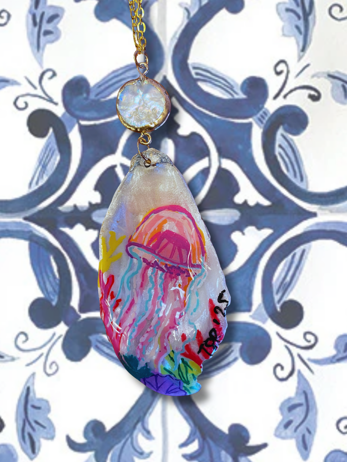 Ocean Life Oyster Shell Necklaces