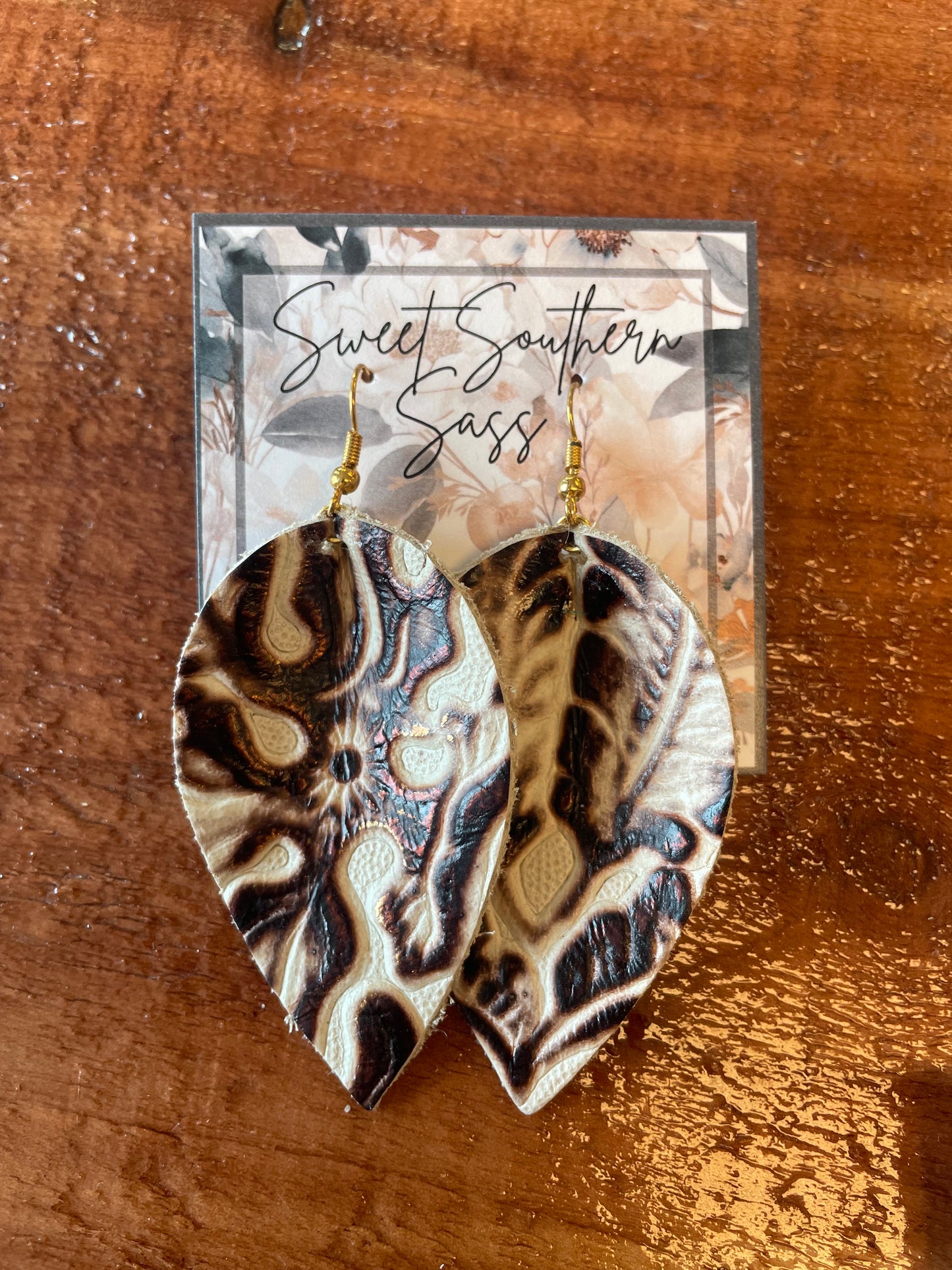 Leather & Lace Earrings