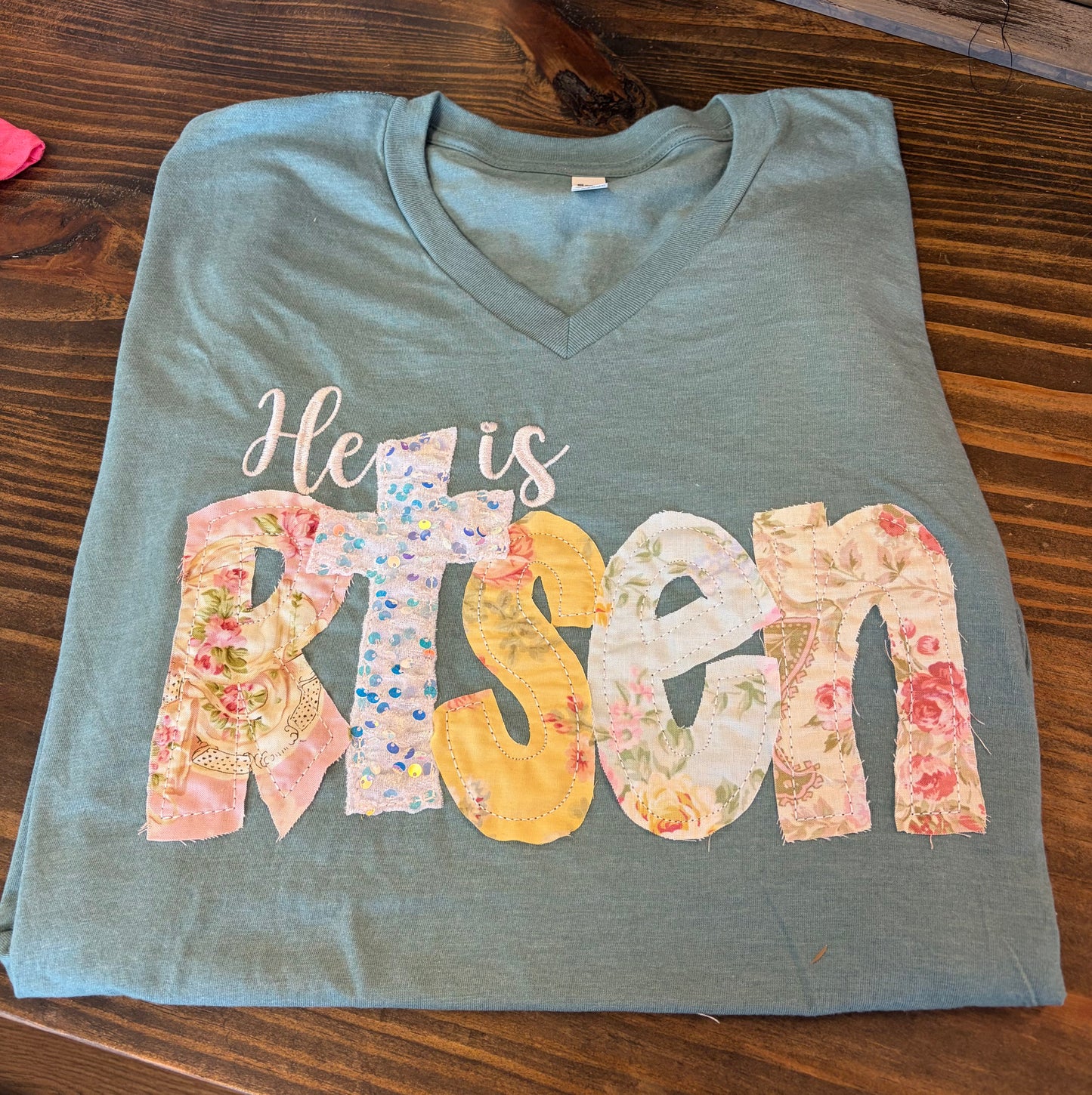 He is Risen Patchwork Tee
