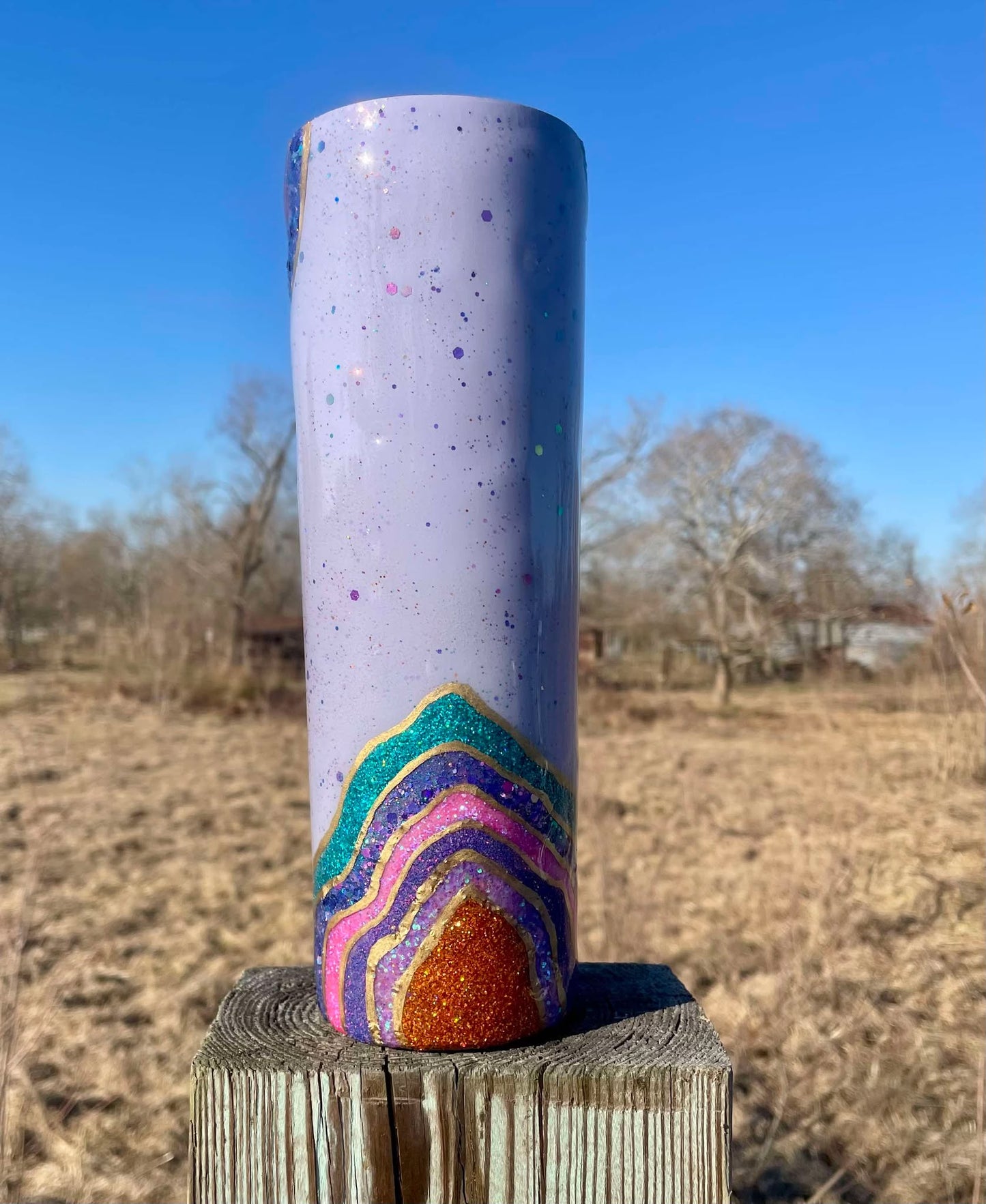 Geode Glitter Tumbler CUSTOM
