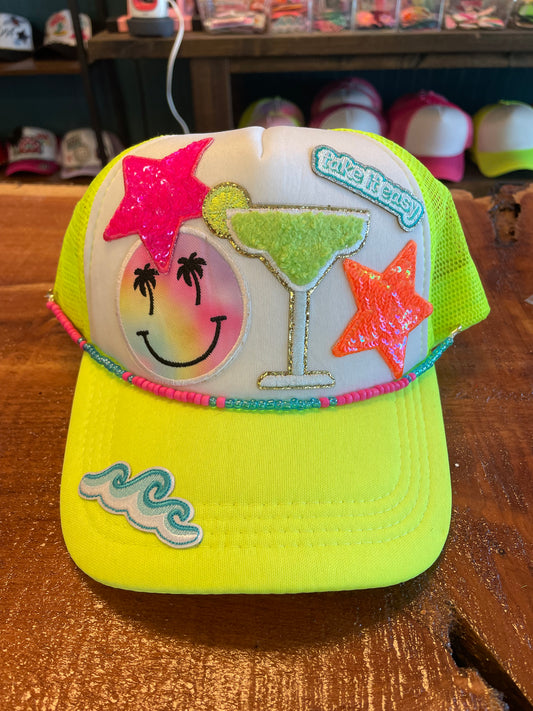 Take It Easy Neon Trucker Hat
