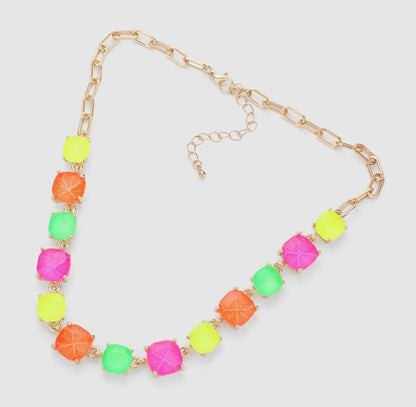 Coastal Confetti Crystal Necklace