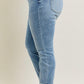 Judy Blue Mid-Rise Bleach Wash Boyfriend