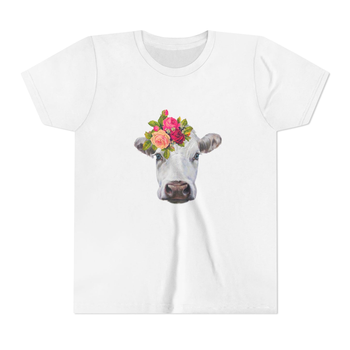 Floral Cow Youth Tee