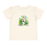 Toddler Tee - Sweet and Whimsical Easter Bunny with Pink Coquette Bow Design