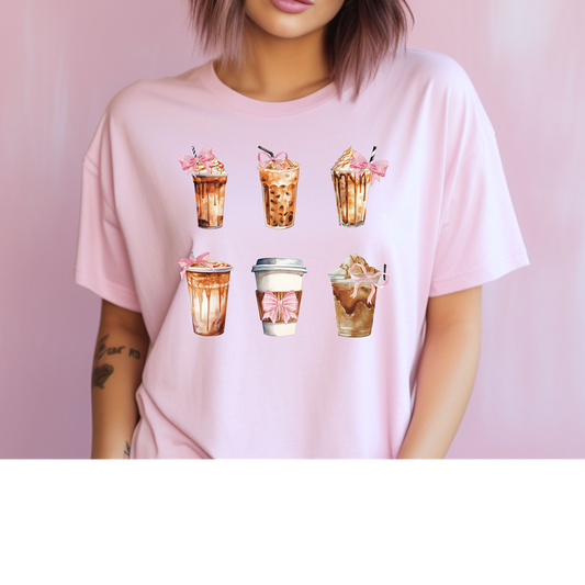 Coffee & Coquette Bows Unisex Short Sleeve Tee