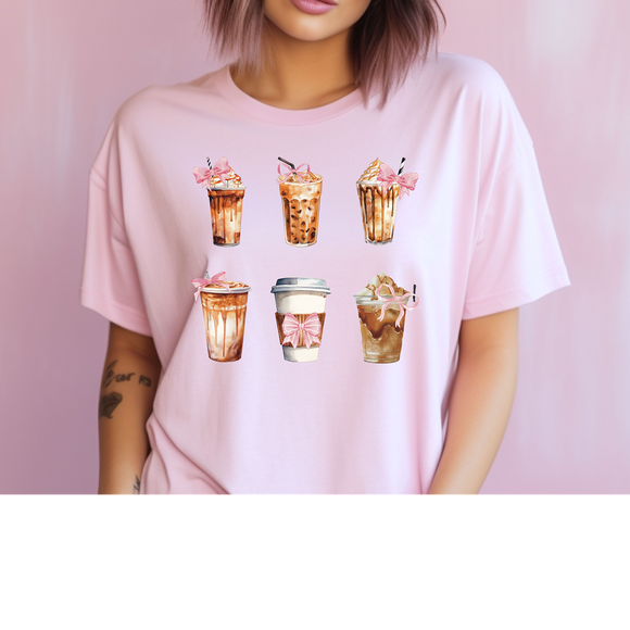 Coffee & Coquette Bows Unisex Short Sleeve Tee