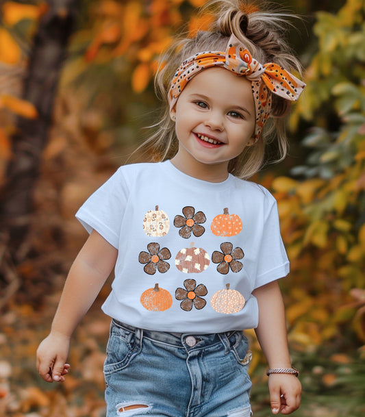 Pumpkin and Flower Toddler Tee