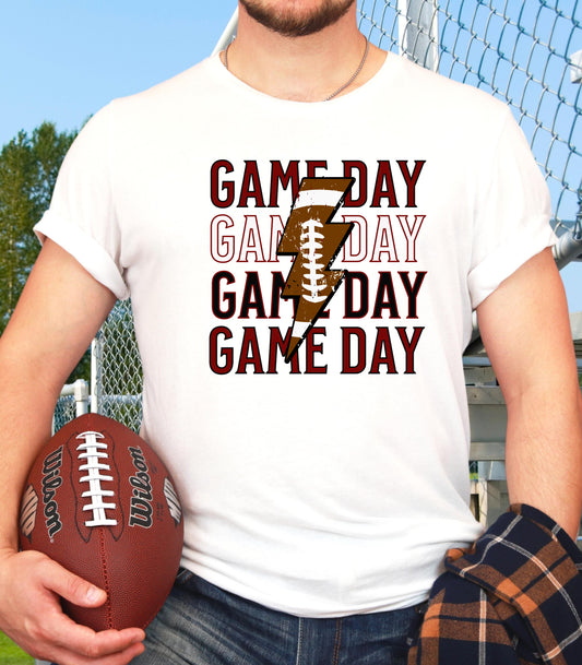 Maroon & White Game Day Tee
