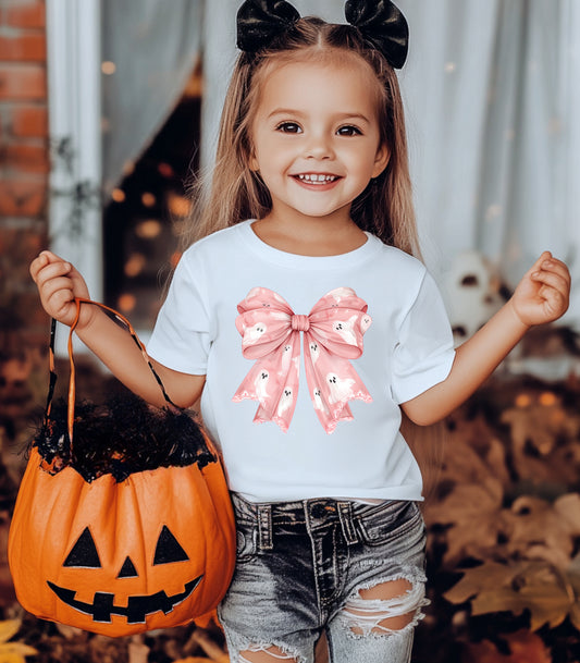 Ghost Coquette Bow Toddler Tee