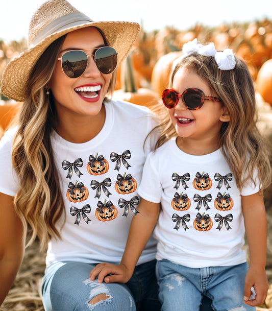 Pumpkin & Coquette Bow Toddler T-Shirt