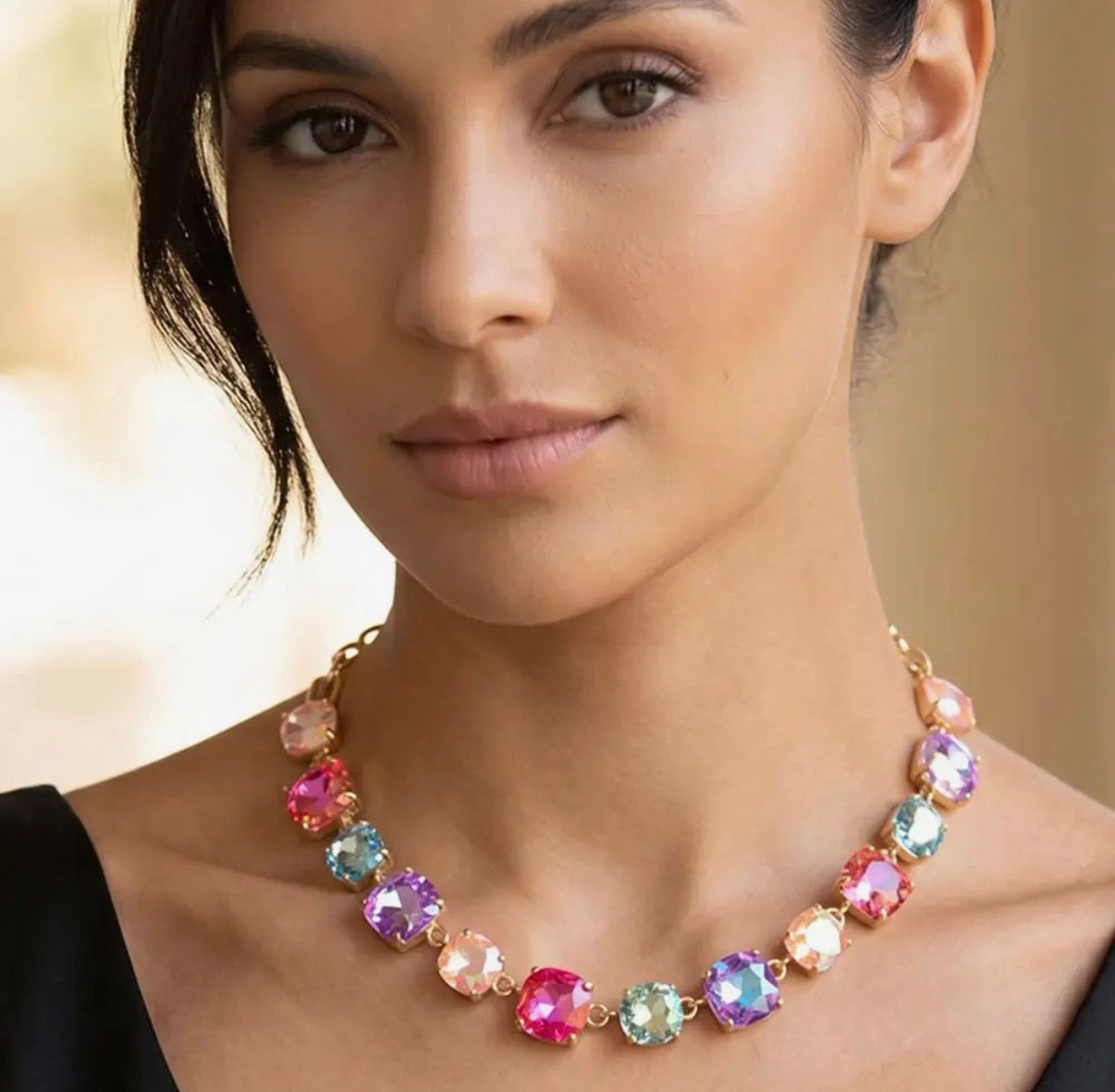 Coastal Confetti Crystal Necklace