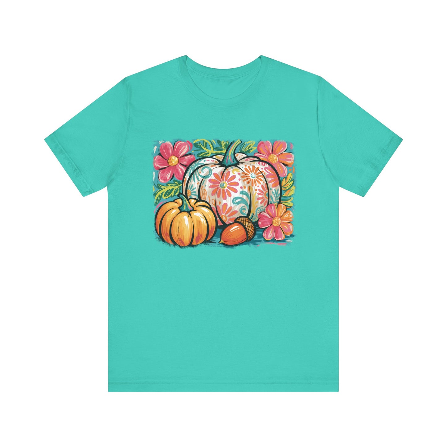 Fall Floral Pumpkin Tee