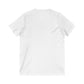 Ghostly Floral V-Neck Tee, Perfect for Halloween, Unisex Graphic T-Shirt, Casual Wear, Fall Fashion, Unique Gift Idea