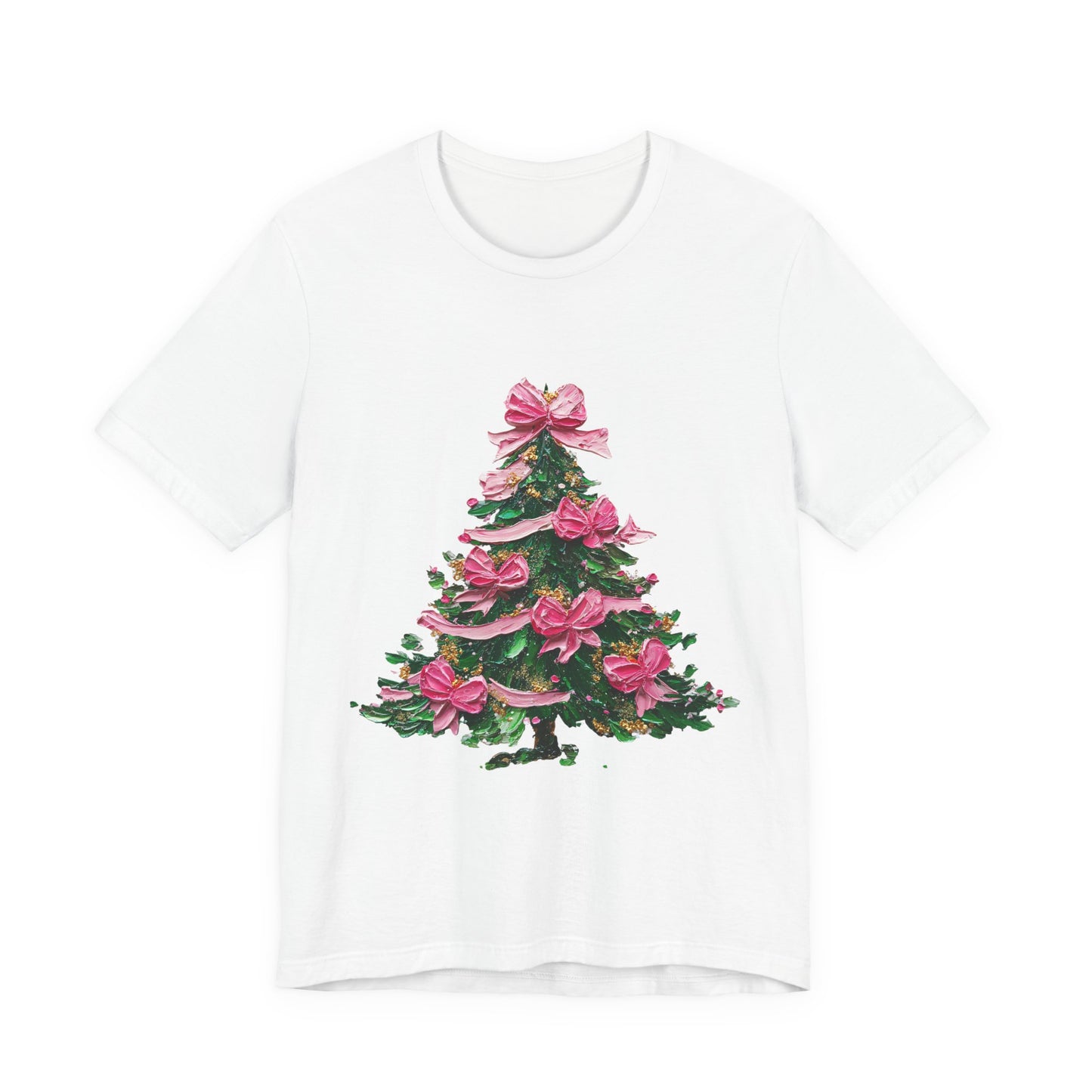 Pink Bow Christmas Tree T-Shirt