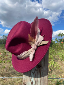 Burgundy Señorita Fedora