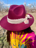 Burgundy Señorita Fedora