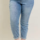 Judy Blue Mid-Rise Bleach Wash Boyfriend