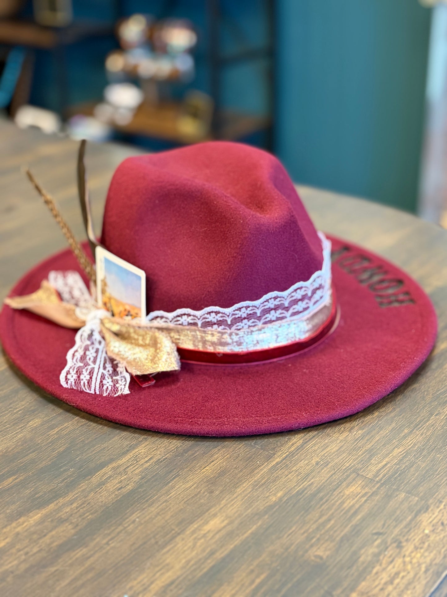 Howdy Burgundy Fedora