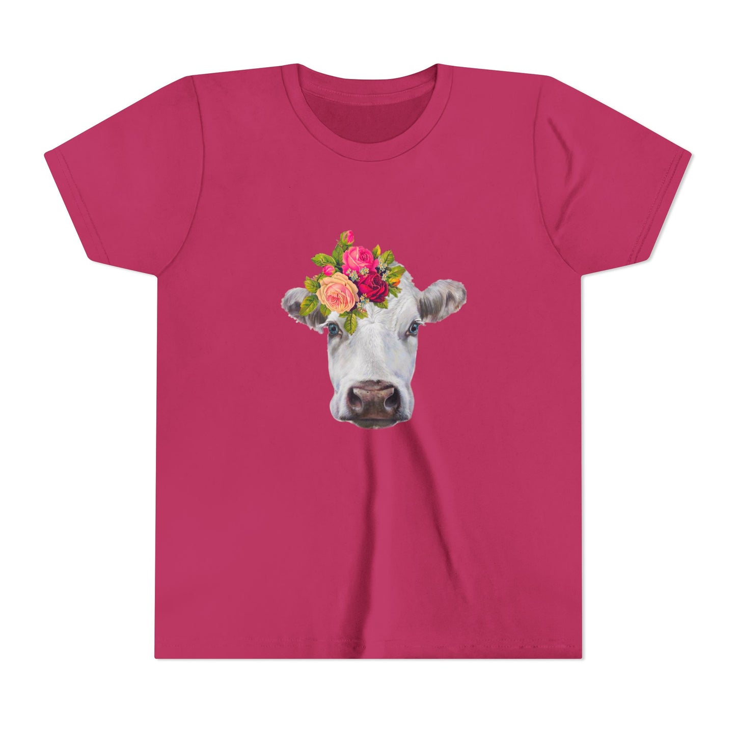 Floral Cow Youth Tee