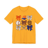 Houston Astros Baseball Tee with Coquette Bow Design