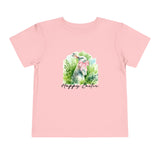 Toddler Tee - Sweet and Whimsical Easter Bunny with Pink Coquette Bow Design