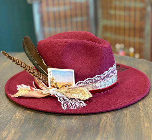 Howdy Burgundy Fedora