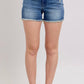 Judy Blue Denim Shorts with Frayed Edge