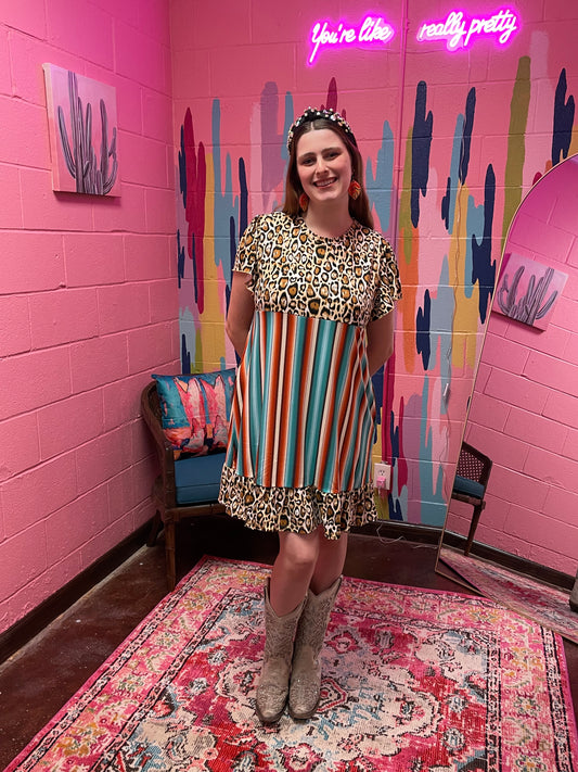 Wild Fiesta Serape Dress