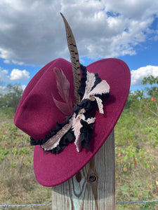 Burgundy Senorita Fedora