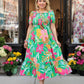 The Palm Paradise Midi Dress