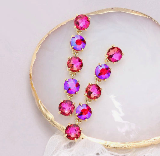 Electric Sunset Cascade Earrings
