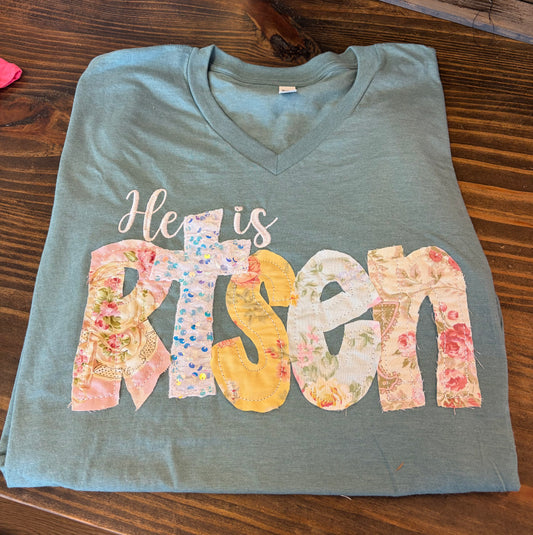 He is Risen Patchwork Tee